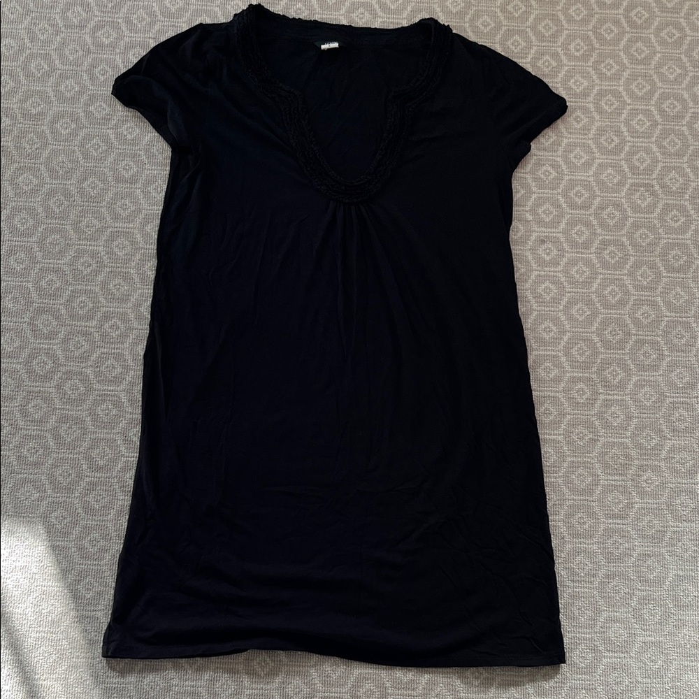 J. Crew Black Tunic Top